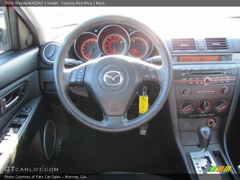 Velocity Red Mica / Black 2005 Mazda MAZDA3 s Sedan