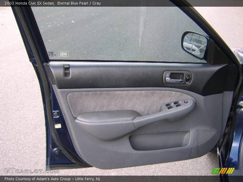 Eternal Blue Pearl / Gray 2003 Honda Civic EX Sedan