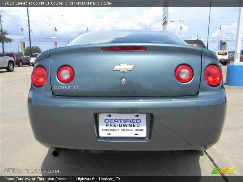 Silver Moss Metallic / Gray 2010 Chevrolet Cobalt LT Coupe