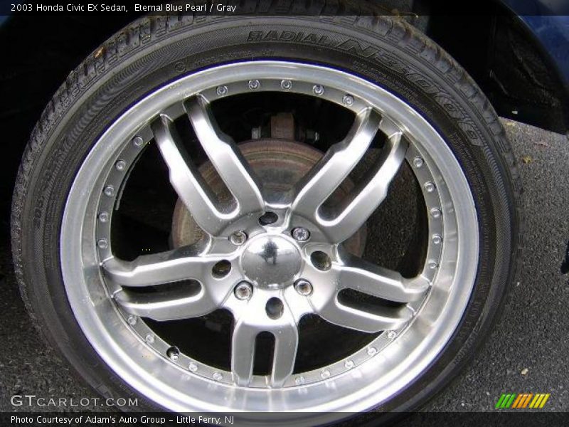 Eternal Blue Pearl / Gray 2003 Honda Civic EX Sedan