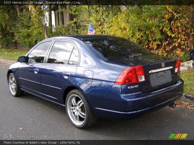Eternal Blue Pearl / Gray 2003 Honda Civic EX Sedan