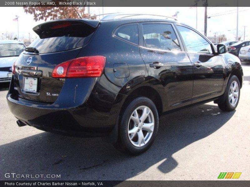 Wicked Black / Black 2008 Nissan Rogue SL AWD