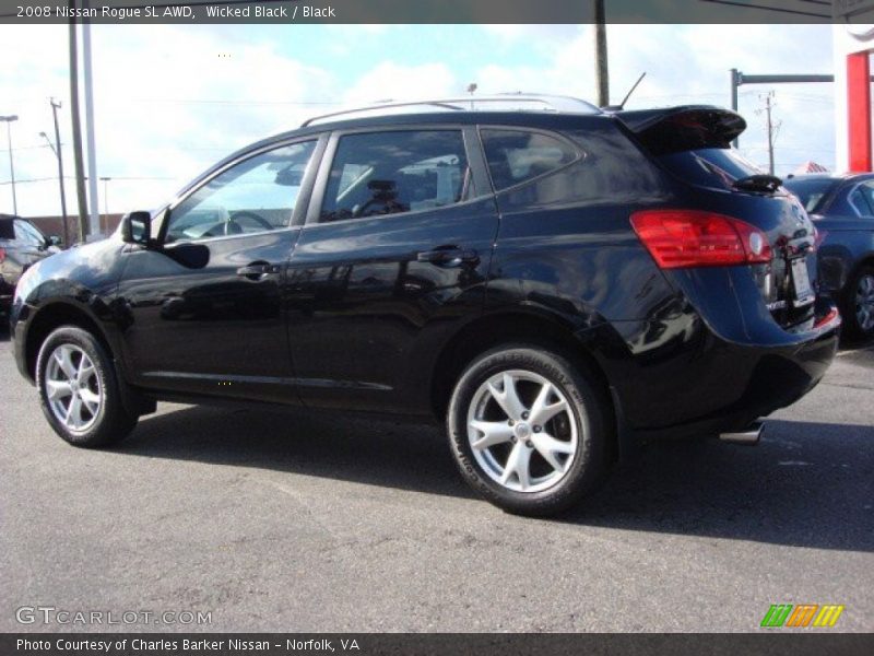 Wicked Black / Black 2008 Nissan Rogue SL AWD