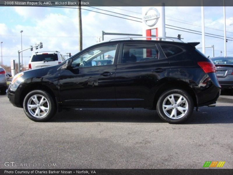 Wicked Black / Black 2008 Nissan Rogue SL AWD