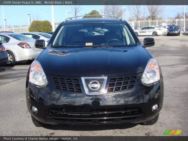Wicked Black / Black 2008 Nissan Rogue SL AWD