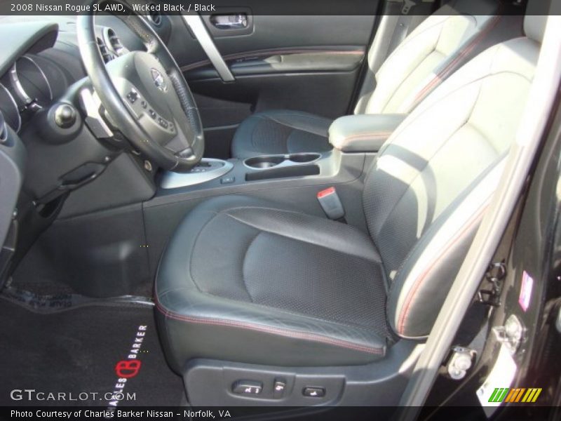 Wicked Black / Black 2008 Nissan Rogue SL AWD