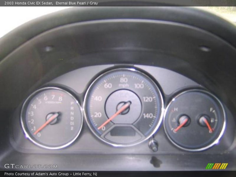 Eternal Blue Pearl / Gray 2003 Honda Civic EX Sedan