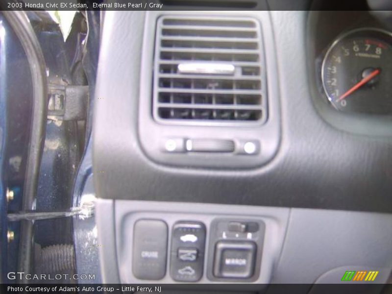 Eternal Blue Pearl / Gray 2003 Honda Civic EX Sedan