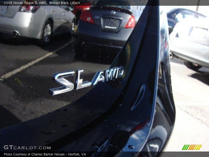 Wicked Black / Black 2008 Nissan Rogue SL AWD