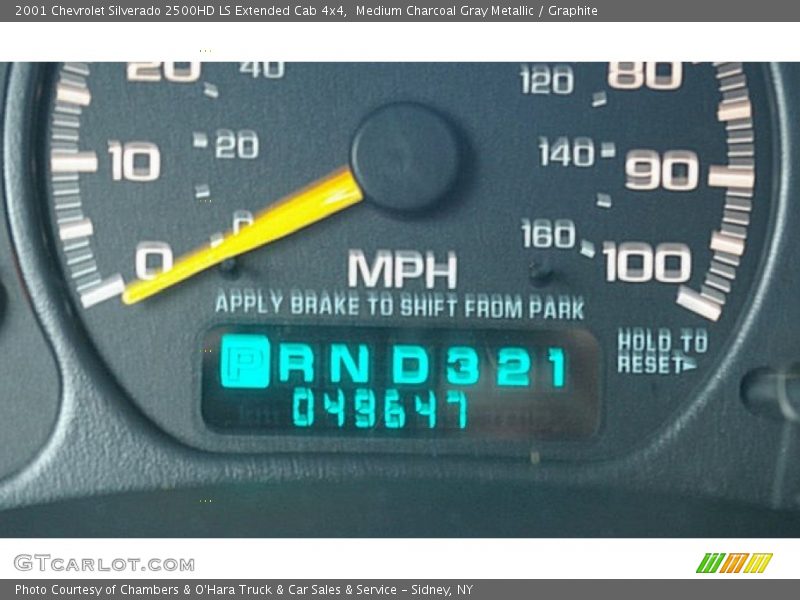 Medium Charcoal Gray Metallic / Graphite 2001 Chevrolet Silverado 2500HD LS Extended Cab 4x4