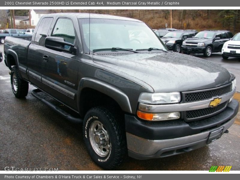 Medium Charcoal Gray Metallic / Graphite 2001 Chevrolet Silverado 2500HD LS Extended Cab 4x4