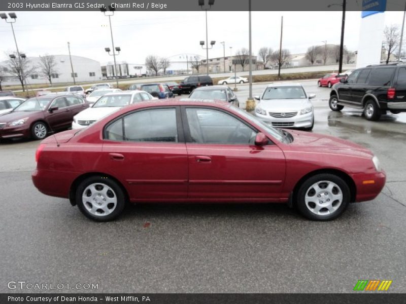 Chianti Red / Beige 2003 Hyundai Elantra GLS Sedan