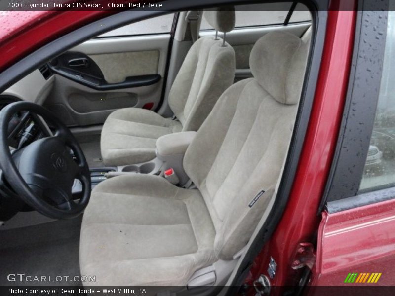 Chianti Red / Beige 2003 Hyundai Elantra GLS Sedan