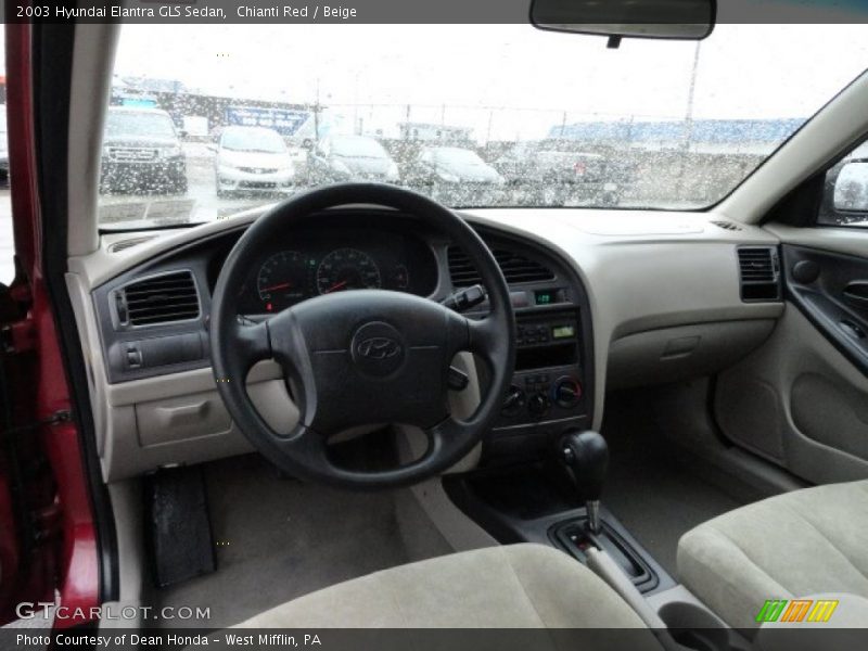 Chianti Red / Beige 2003 Hyundai Elantra GLS Sedan