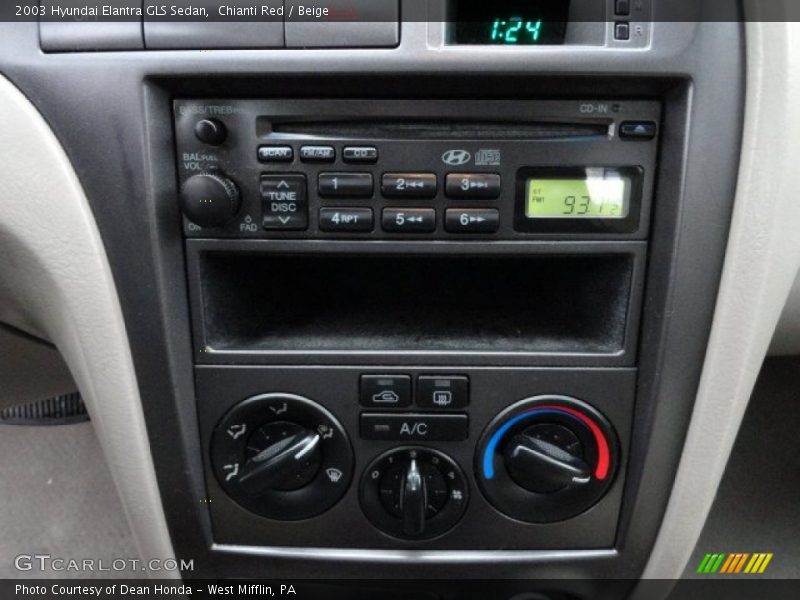 Chianti Red / Beige 2003 Hyundai Elantra GLS Sedan