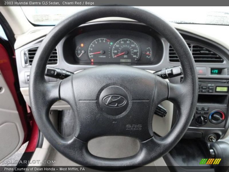 Chianti Red / Beige 2003 Hyundai Elantra GLS Sedan