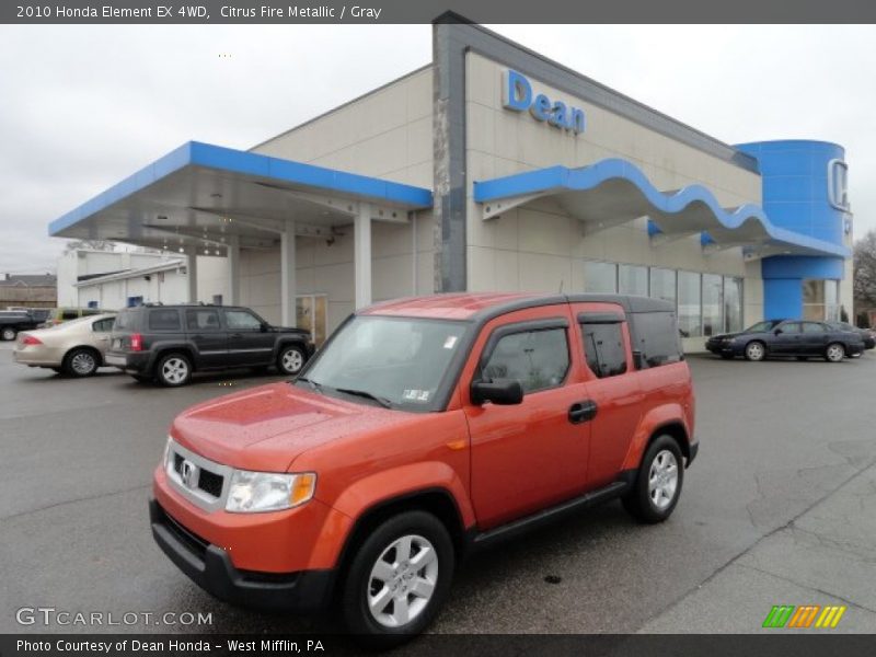 Citrus Fire Metallic / Gray 2010 Honda Element EX 4WD