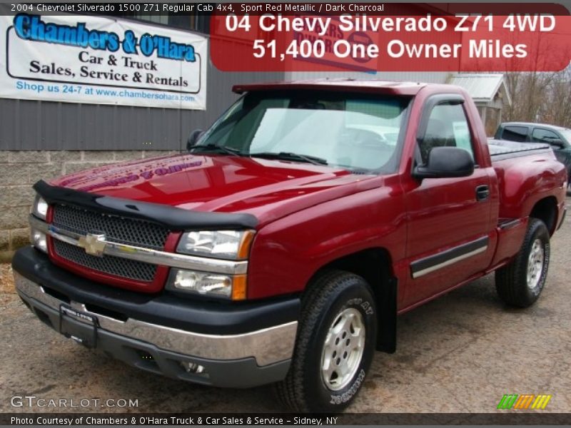 Sport Red Metallic / Dark Charcoal 2004 Chevrolet Silverado 1500 Z71 Regular Cab 4x4