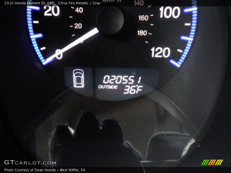 Citrus Fire Metallic / Gray 2010 Honda Element EX 4WD