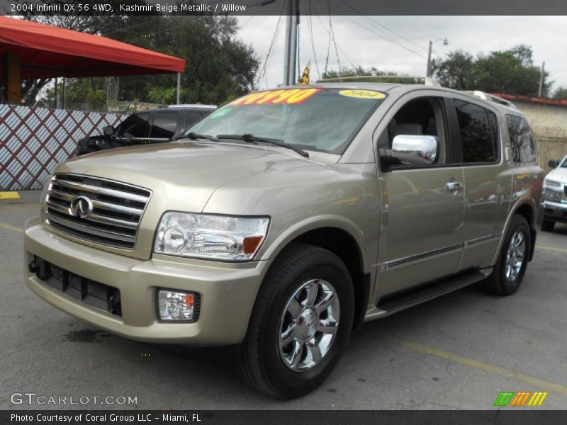 Kashmir Beige Metallic / Willow 2004 Infiniti QX 56 4WD