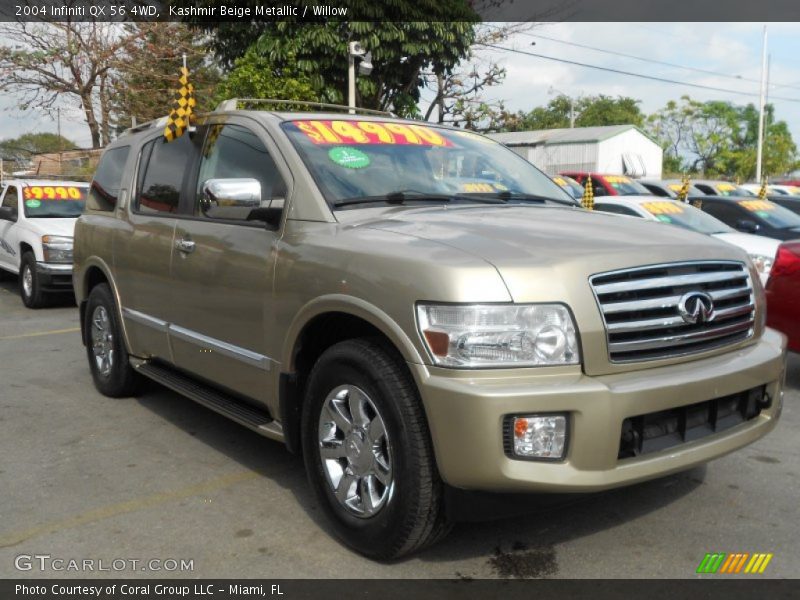 Kashmir Beige Metallic / Willow 2004 Infiniti QX 56 4WD