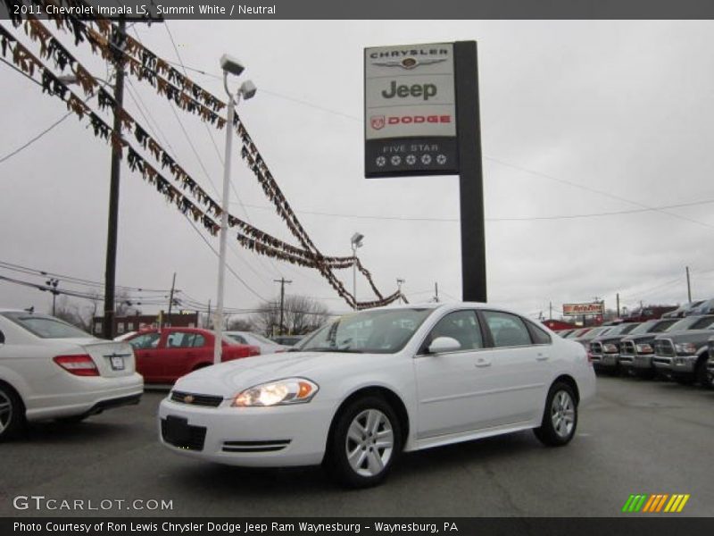 Summit White / Neutral 2011 Chevrolet Impala LS