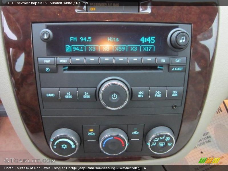 Summit White / Neutral 2011 Chevrolet Impala LS