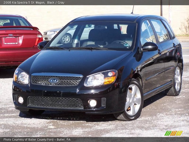 Black / Gray 2008 Kia Spectra 5 SX Wagon