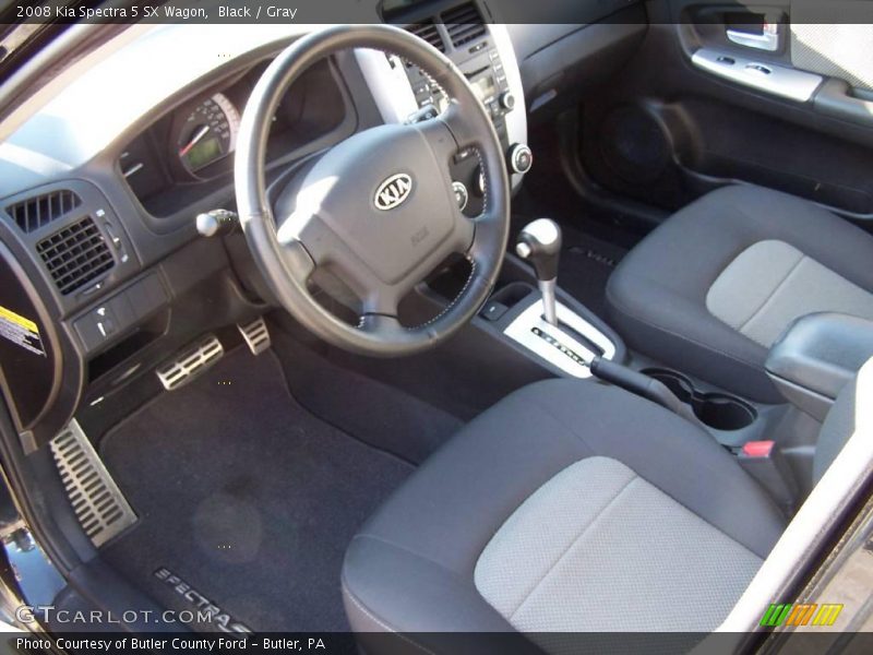 Black / Gray 2008 Kia Spectra 5 SX Wagon