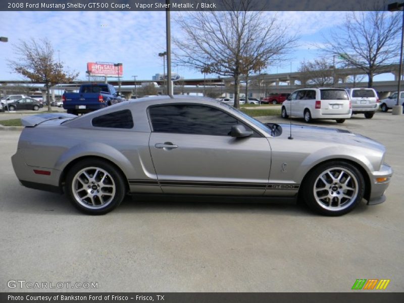 Vapor Silver Metallic / Black 2008 Ford Mustang Shelby GT500 Coupe