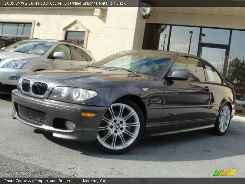 Sparkling Graphite Metallic / Black 2005 BMW 3 Series 330i Coupe