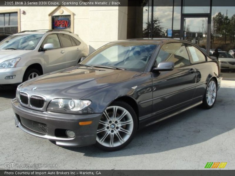 Sparkling Graphite Metallic / Black 2005 BMW 3 Series 330i Coupe