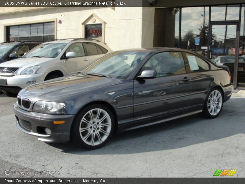 Sparkling Graphite Metallic / Black 2005 BMW 3 Series 330i Coupe