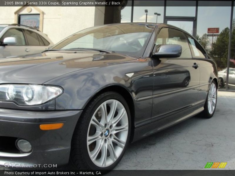 Sparkling Graphite Metallic / Black 2005 BMW 3 Series 330i Coupe