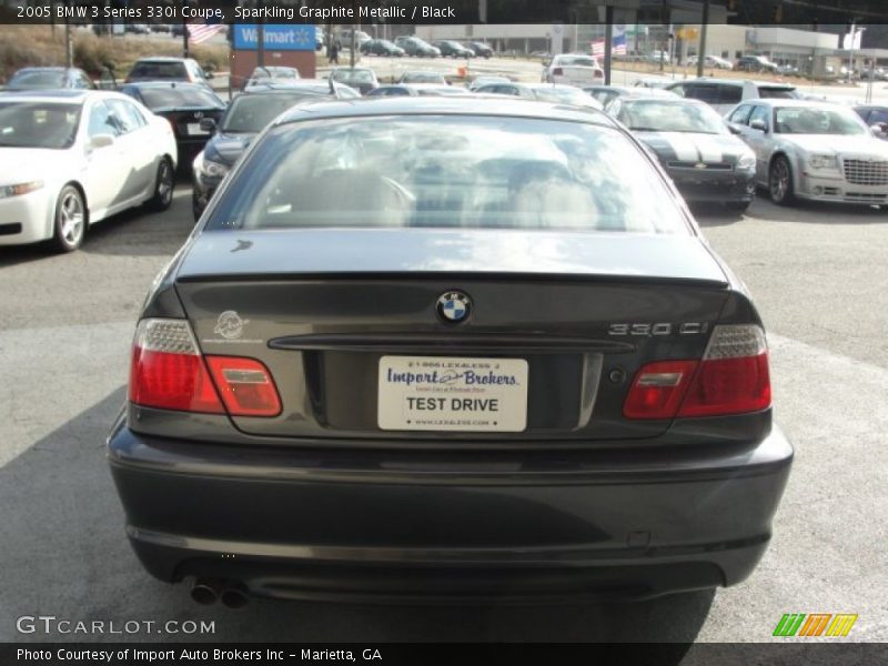 Sparkling Graphite Metallic / Black 2005 BMW 3 Series 330i Coupe