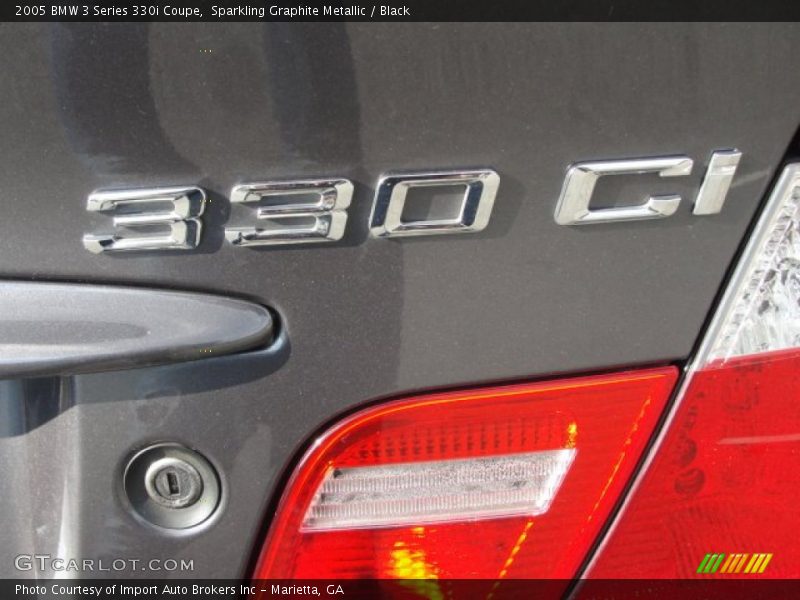 Sparkling Graphite Metallic / Black 2005 BMW 3 Series 330i Coupe