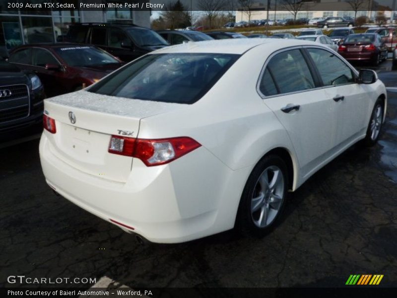 Premium White Pearl / Ebony 2009 Acura TSX Sedan