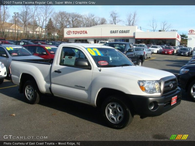 Super White / Graphite Gray 2007 Toyota Tacoma Regular Cab