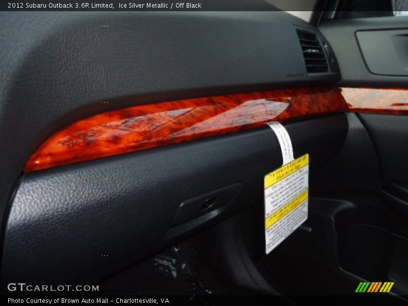 Ice Silver Metallic / Off Black 2012 Subaru Outback 3.6R Limited