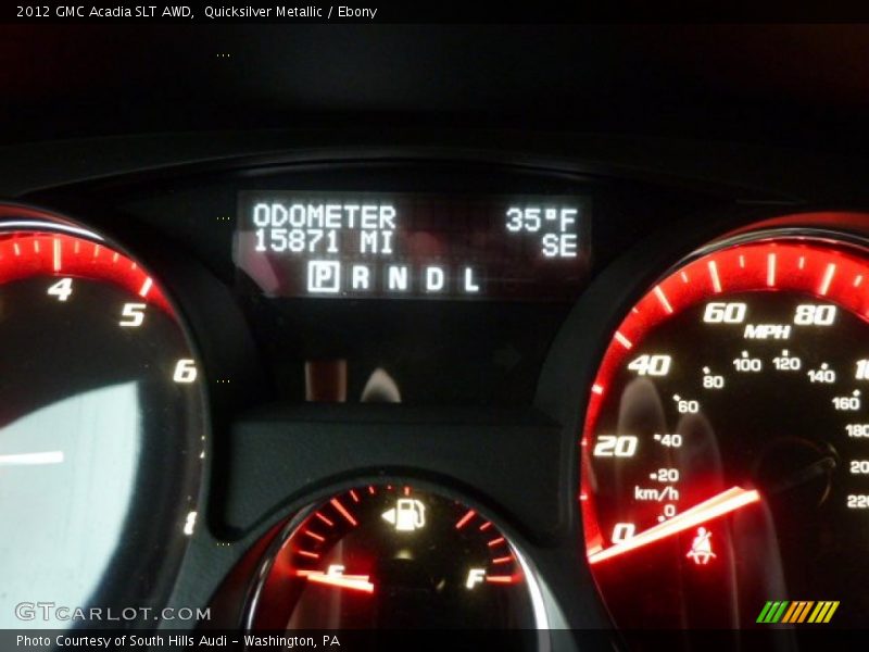Quicksilver Metallic / Ebony 2012 GMC Acadia SLT AWD