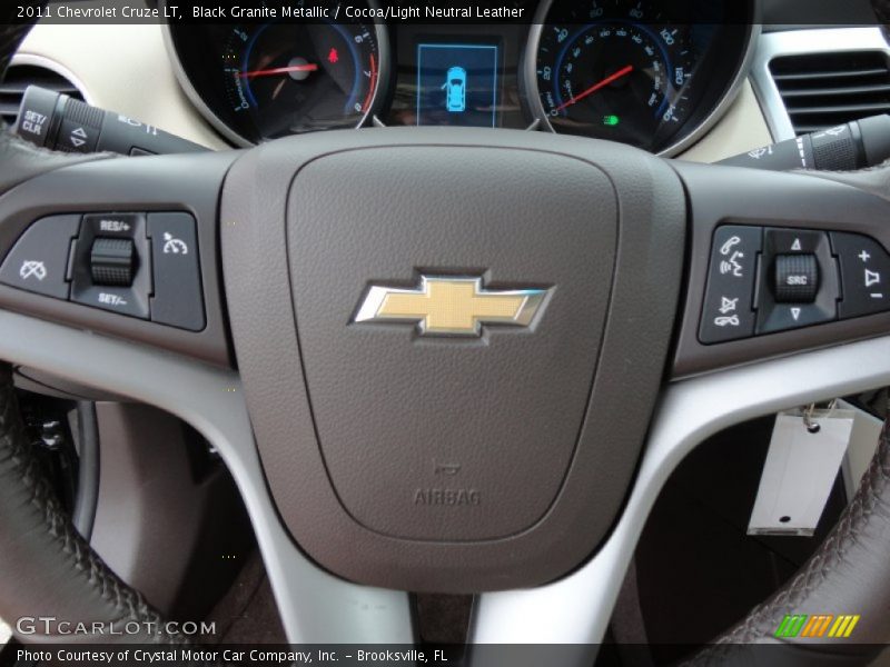 Black Granite Metallic / Cocoa/Light Neutral Leather 2011 Chevrolet Cruze LT