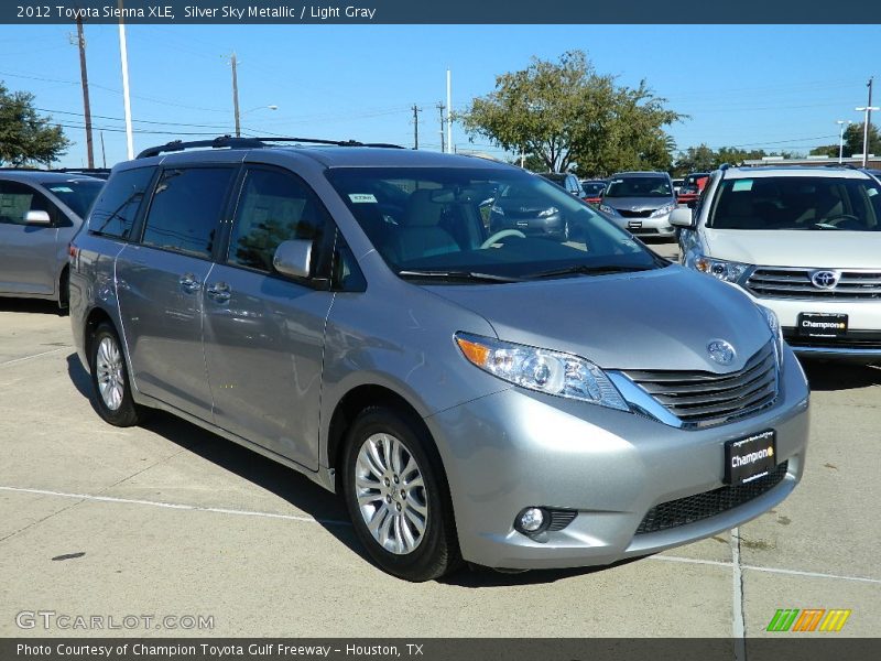 Silver Sky Metallic / Light Gray 2012 Toyota Sienna XLE