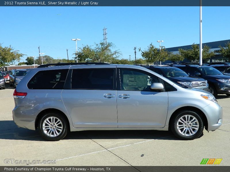 Silver Sky Metallic / Light Gray 2012 Toyota Sienna XLE