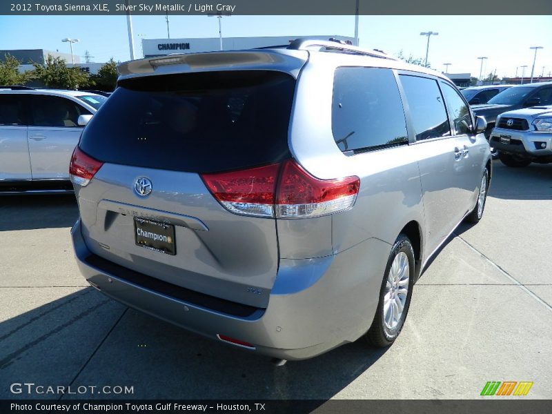 Silver Sky Metallic / Light Gray 2012 Toyota Sienna XLE
