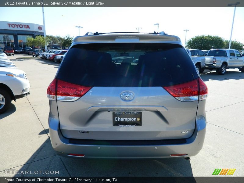 Silver Sky Metallic / Light Gray 2012 Toyota Sienna XLE