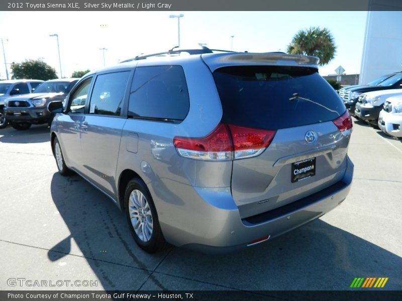 Silver Sky Metallic / Light Gray 2012 Toyota Sienna XLE