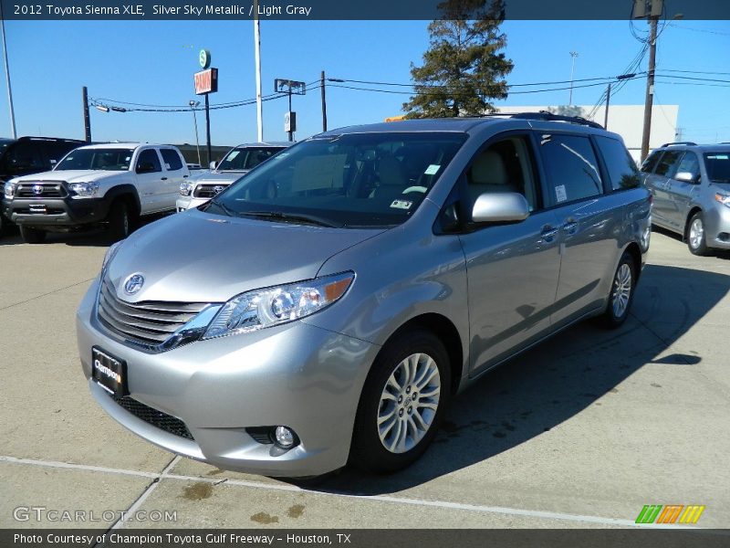 Silver Sky Metallic / Light Gray 2012 Toyota Sienna XLE
