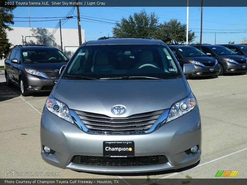 Silver Sky Metallic / Light Gray 2012 Toyota Sienna XLE