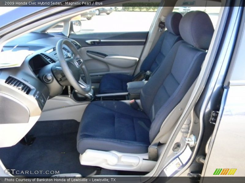  2009 Civic Hybrid Sedan Blue Interior