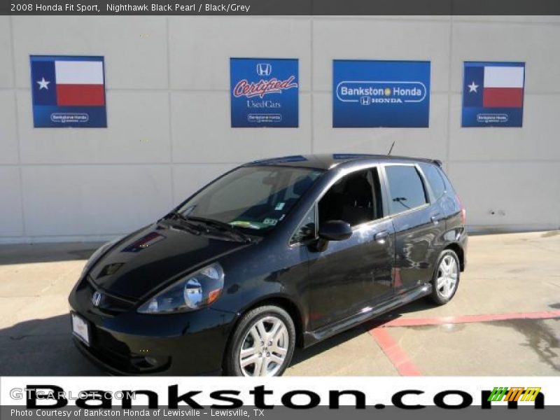 Nighthawk Black Pearl / Black/Grey 2008 Honda Fit Sport